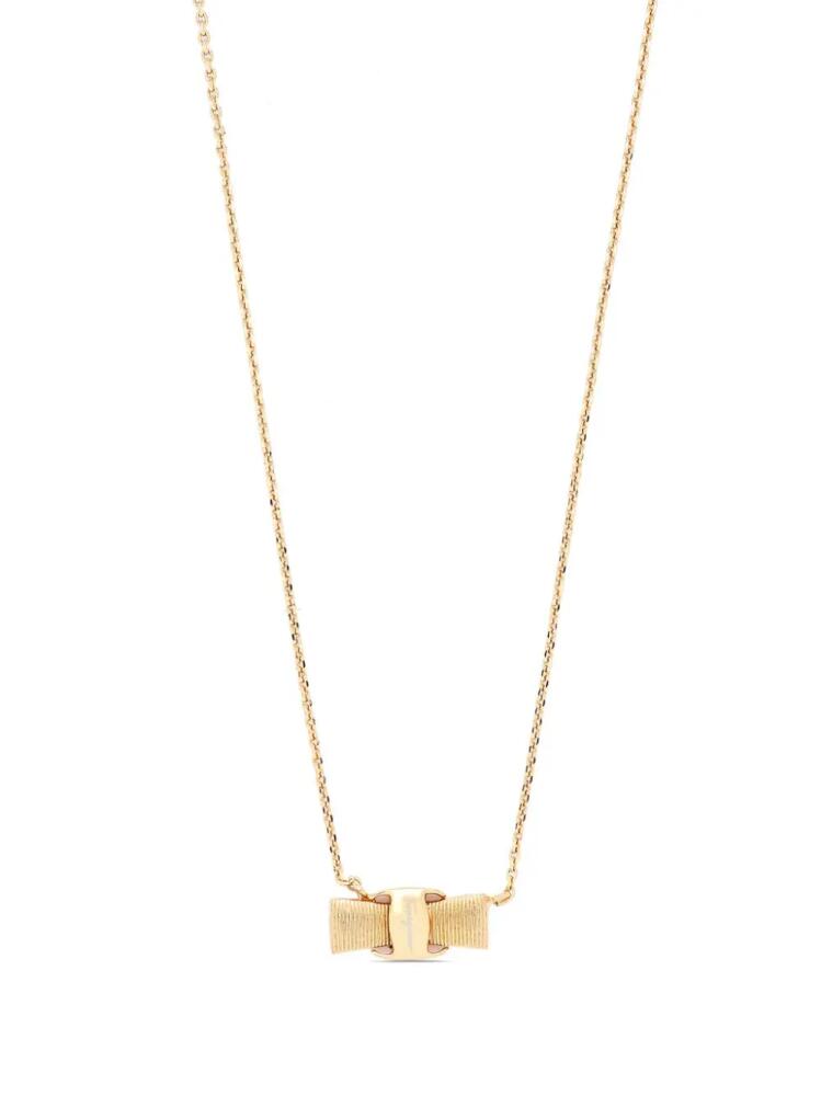 Ferragamo Vera bow-pendant necklace - Gold Cover