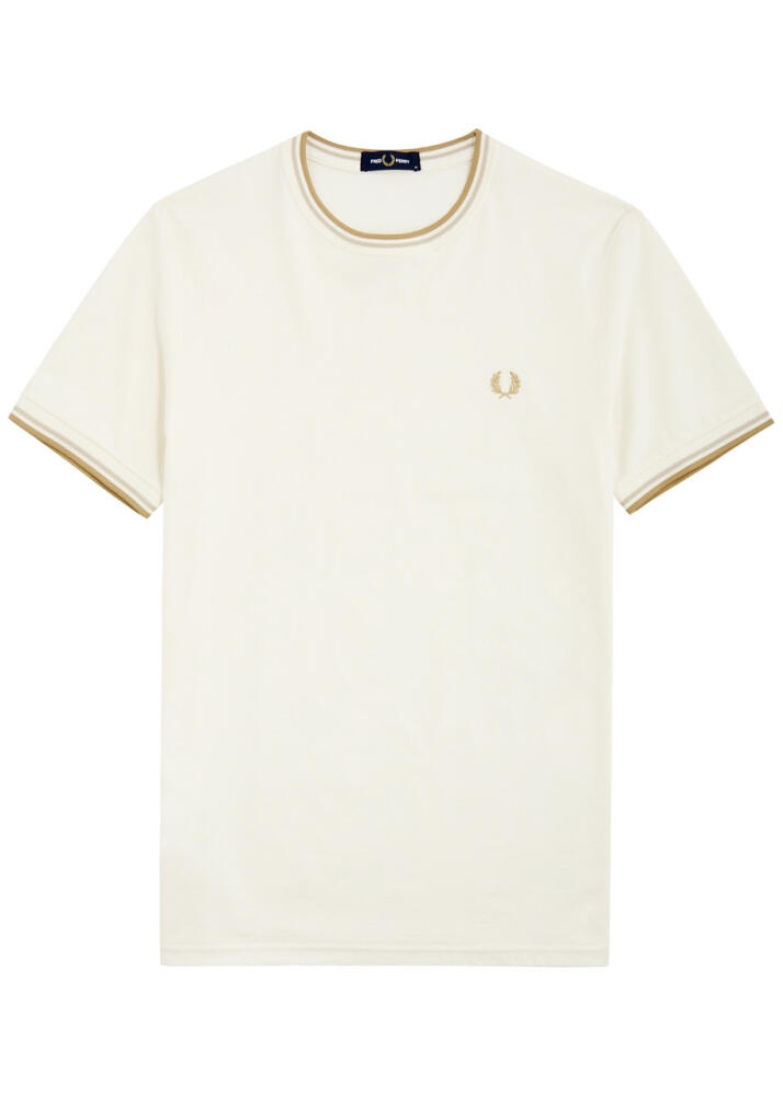 Fred Perry Logo-embroidered Cotton T-shirt - Ecru Cover