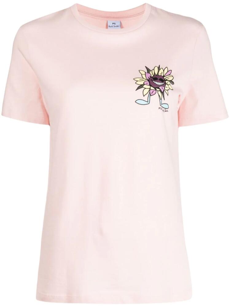 PS Paul Smith graphic-print cotton T-shirt - Pink Cover