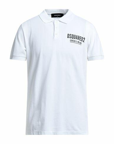 Dsquared2 Man Polo shirt White Cotton Cover