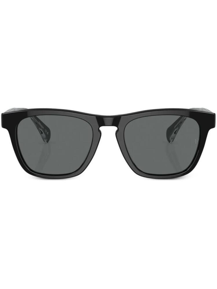 Oliver Peoples R-3 wayfarer-frame sunglasses - Black Cover