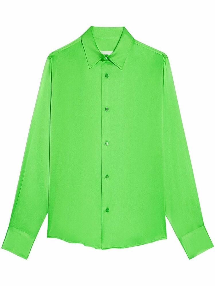 AMI Paris button-up silk shirt - Green Cover