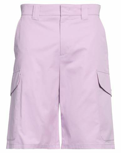 Msgm Man Shorts & Bermuda Shorts Lilac Cotton Cover