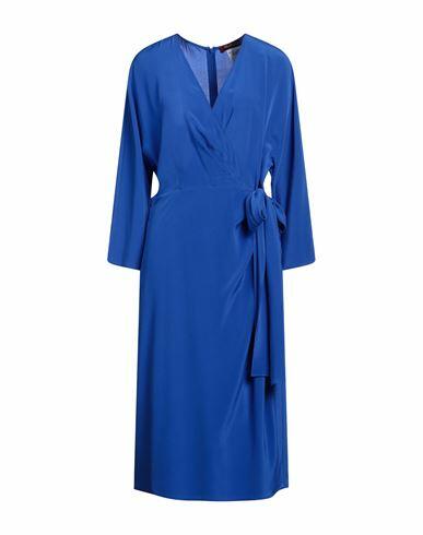 Max Mara Studio Woman Midi dress Bright blue Silk Cover