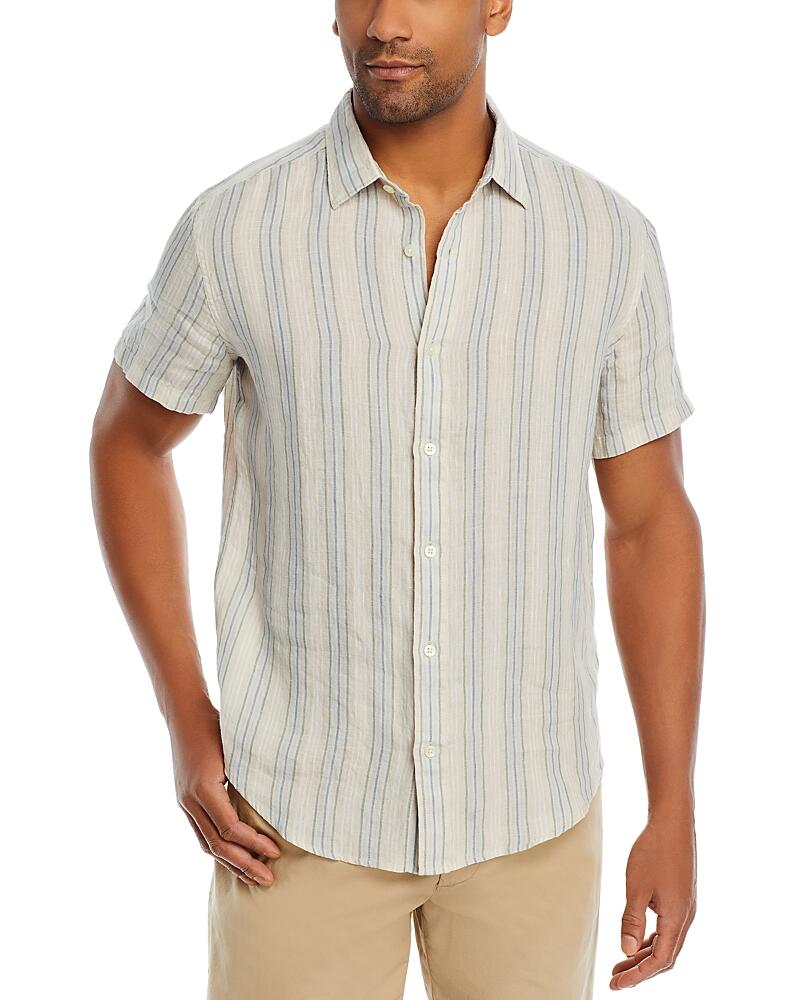 The Men's Store at Bloomingdale's Linen Regular Fit Short Sleeve Button Down Shirt - Exclusive Cover