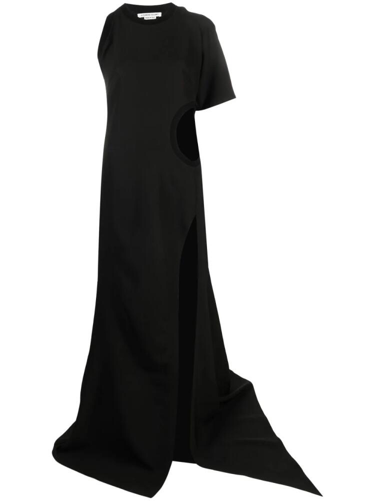 ALESSANDRO VIGILANTE cut-out asymmetric maxi dress - Black Cover