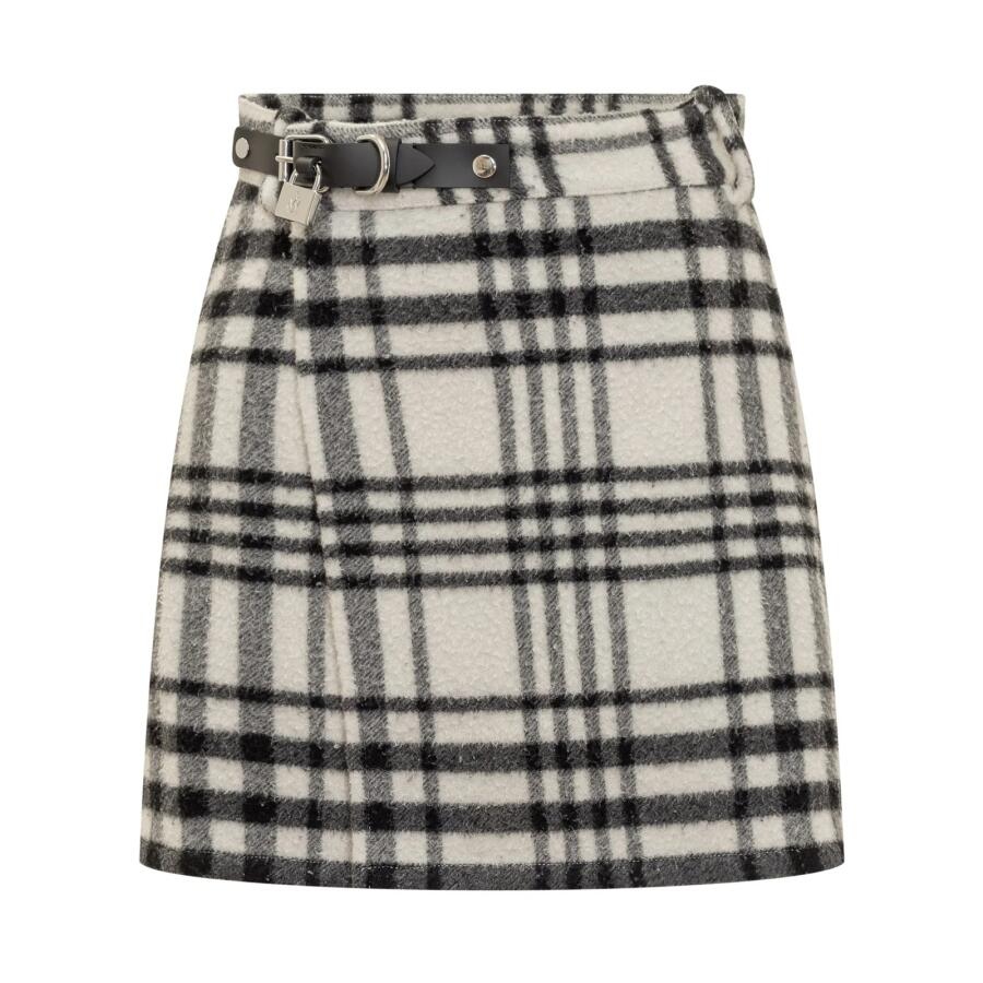 JW Anderson Padlock Detailed Checked Mini Skirt Cover