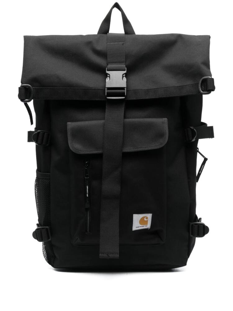 Carhartt WIP Philis logo-patch backpack - Black Cover