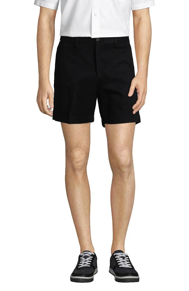 Lands' End Comfort Waist 6" No Iron Chino Shorts in Black Cover