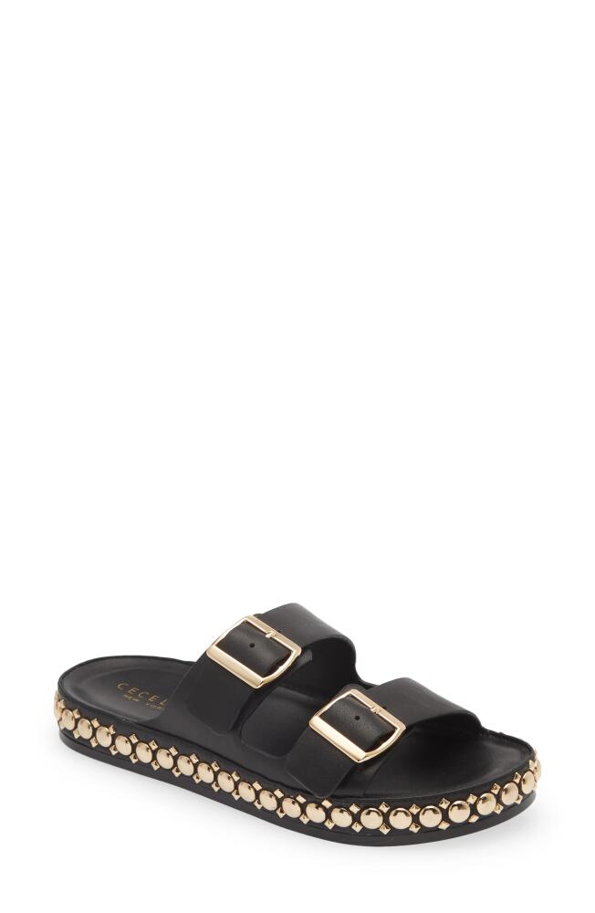 Cecelia New York Emma Stud Slide Sandal in Black Cover