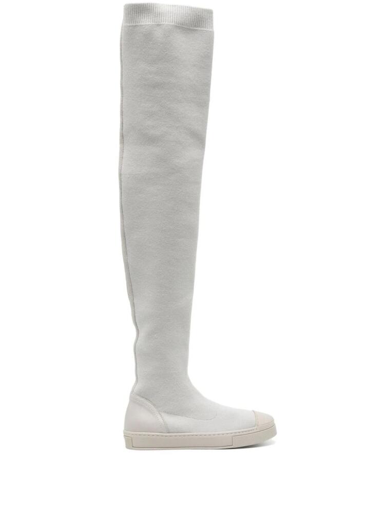 Fabiana Filippi thigh-high canvas boots - Grey Cover