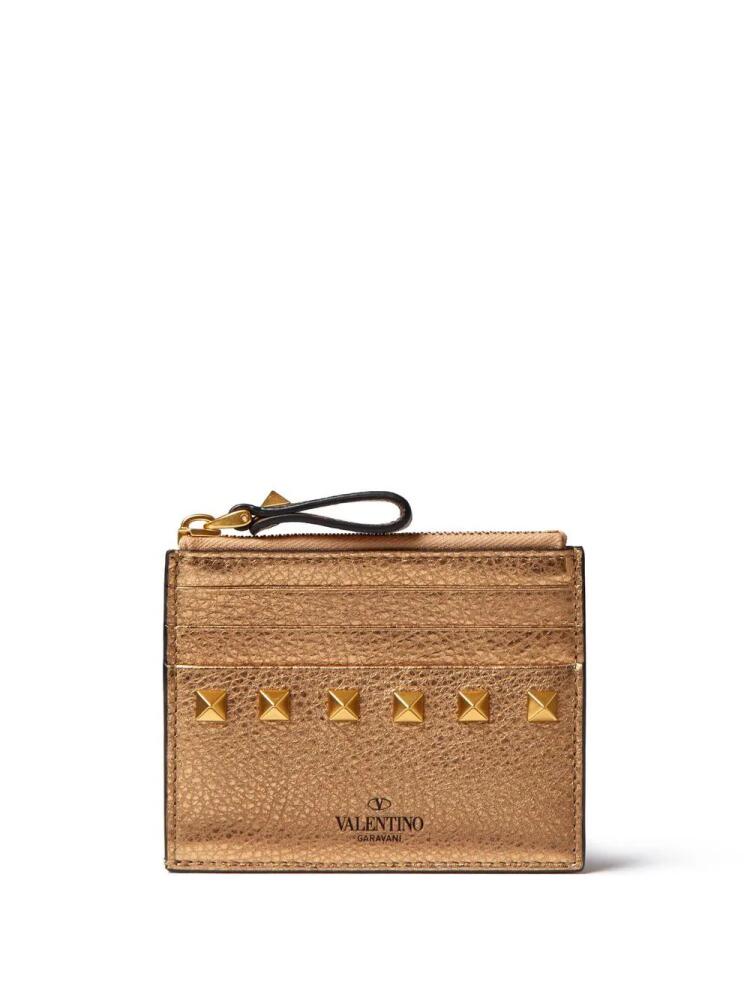 Valentino Garavani Rockstud zip-fastening cardholder - Gold Cover