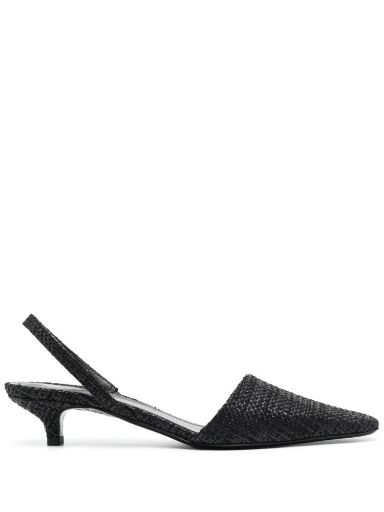 TOTEME The Raffia 35mm slingback pumps - Black Cover