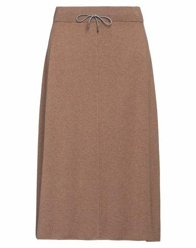 Fabiana Filippi Woman Midi skirt Camel Merino Wool, Silk, Cashmere Cover