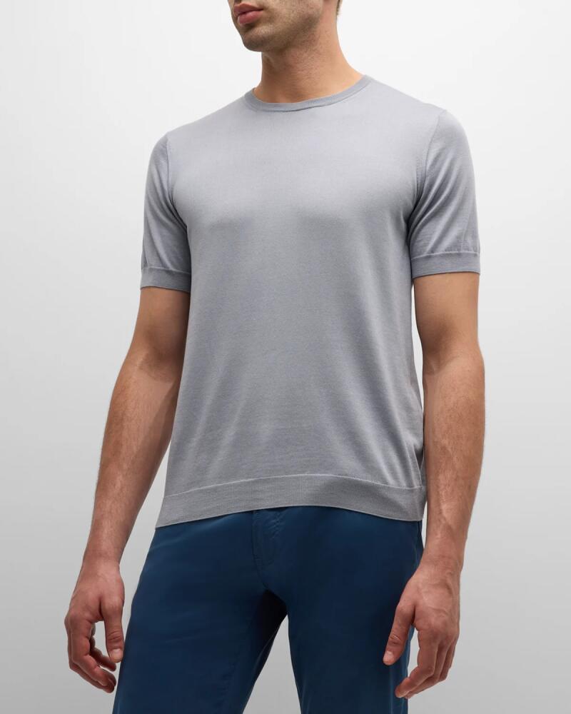 Giorgio Armani Men's Silk-Cotton Crew T-Shirt Cover