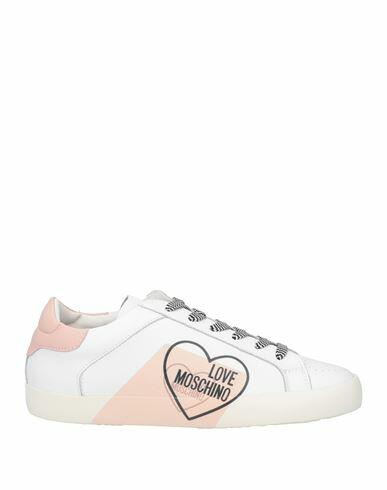 Love Moschino Woman Sneakers White Calfskin Cover