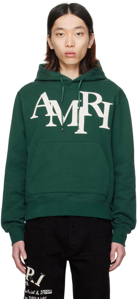 AMIRI Green Staggered Hoodie Cover