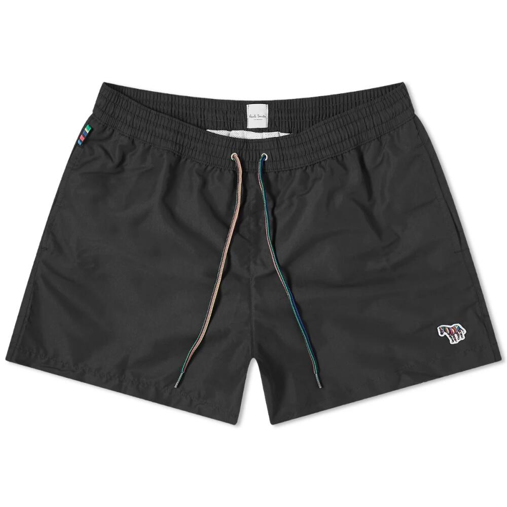 Paul Smith Men's Zebra Swim Shorts in Black Cover