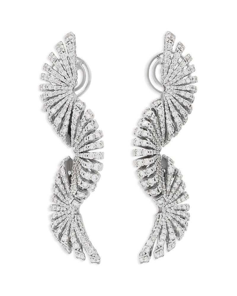 Miseno Jewelry 18K White Gold Pave Diamond Dangle Earrings Cover