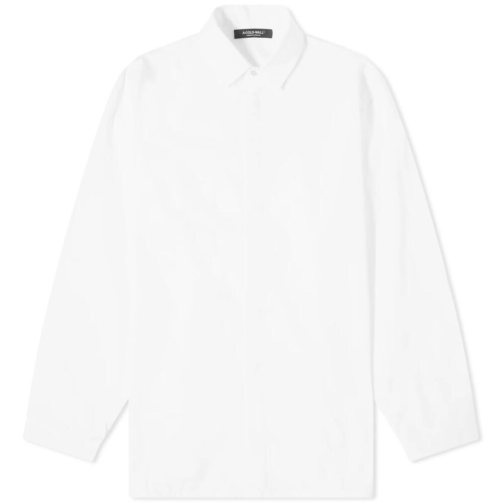 A-COLD-WALL* Men's Contrast Panel Shirt in Porcelain Cover