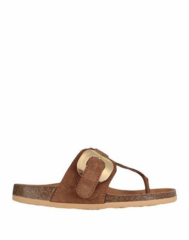 See By Chloé Woman Thong sandal Brown Calfskin Cover