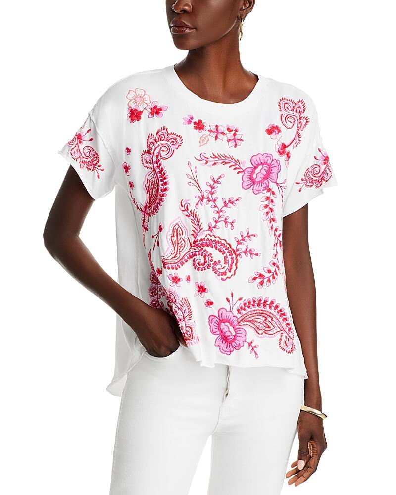 Johnny Was Cassia Embroidered Swing Tee Cover