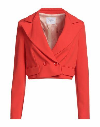 Soallure Woman Blazer Coral Polyester, Elastane Cover