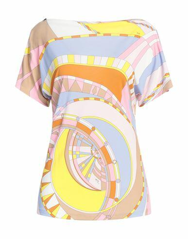 Pucci Woman T-shirt Sky blue Viscose, Silk Cover