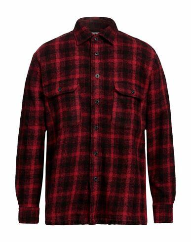 Destin Man Shirt Red Wool, Polyamide, Cashmere, Silk Cover