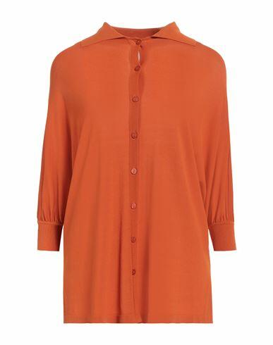 Alberta Ferretti Woman Cardigan Orange Viscose, Polyamide Cover