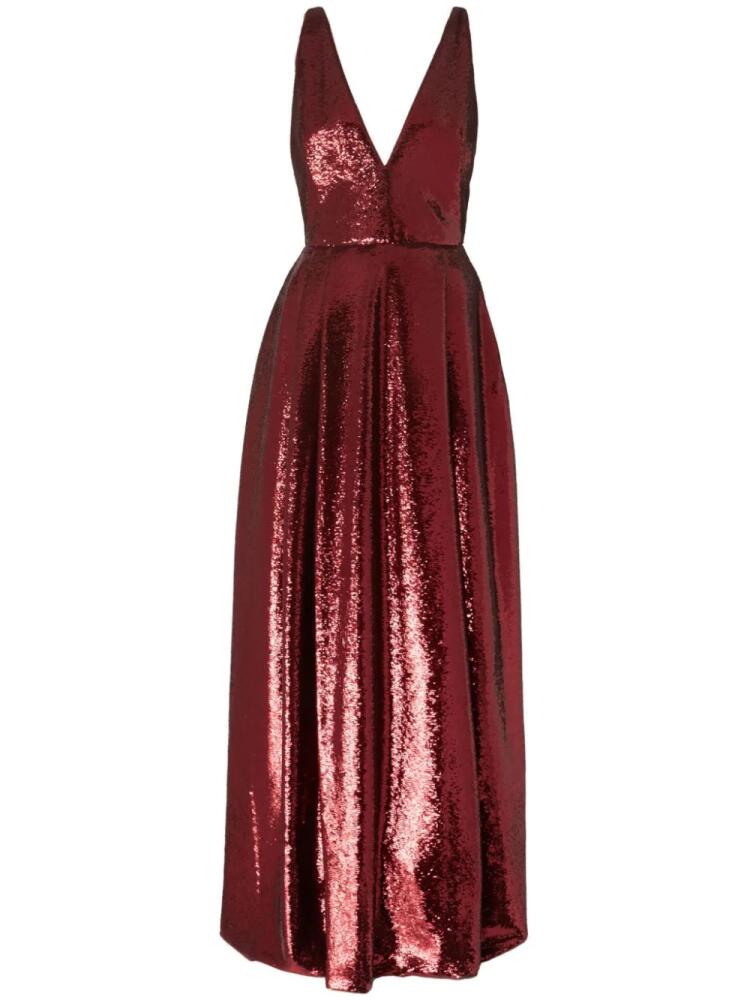 Genny sequin-embellished maxi dress - Red Cover