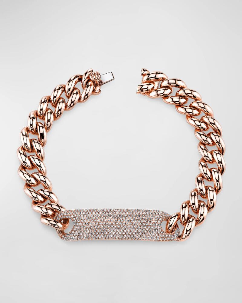 SHAY 18K Rose Gold Pave Diamond ID Essential Bracelet Cover