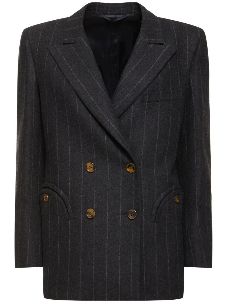 BLAZÉ MILANO Ferien Everynight Pinstriped Wool Jacket Cover