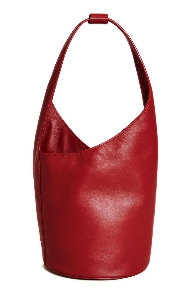 Reformation Small Silvana Bucket Bag in Lipstick Leather Cover