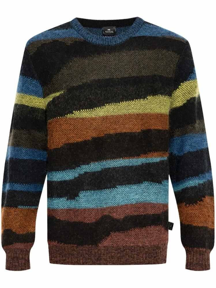 PS Paul Smith striped crew-neck jumper - Brown Cover