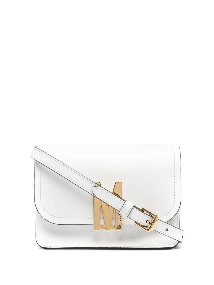 Moschino M-logo crossbody bag - White Cover