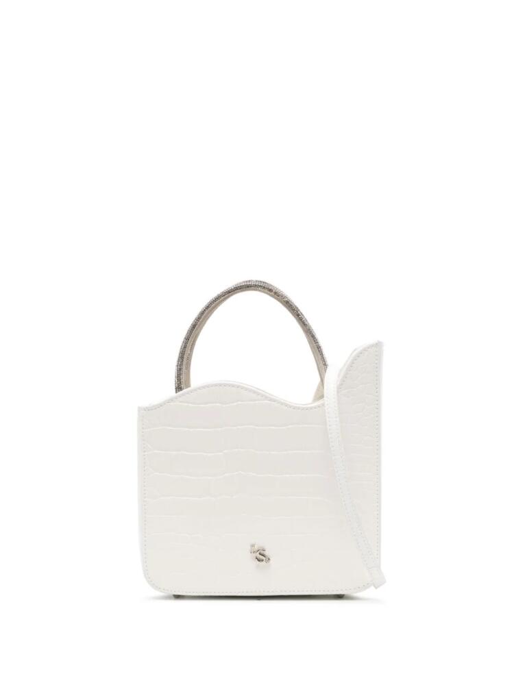 Le Silla Ivy embossed-crocodile leather mini bag - White Cover