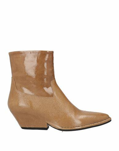 Del Carlo Woman Ankle boots Camel Leather Cover