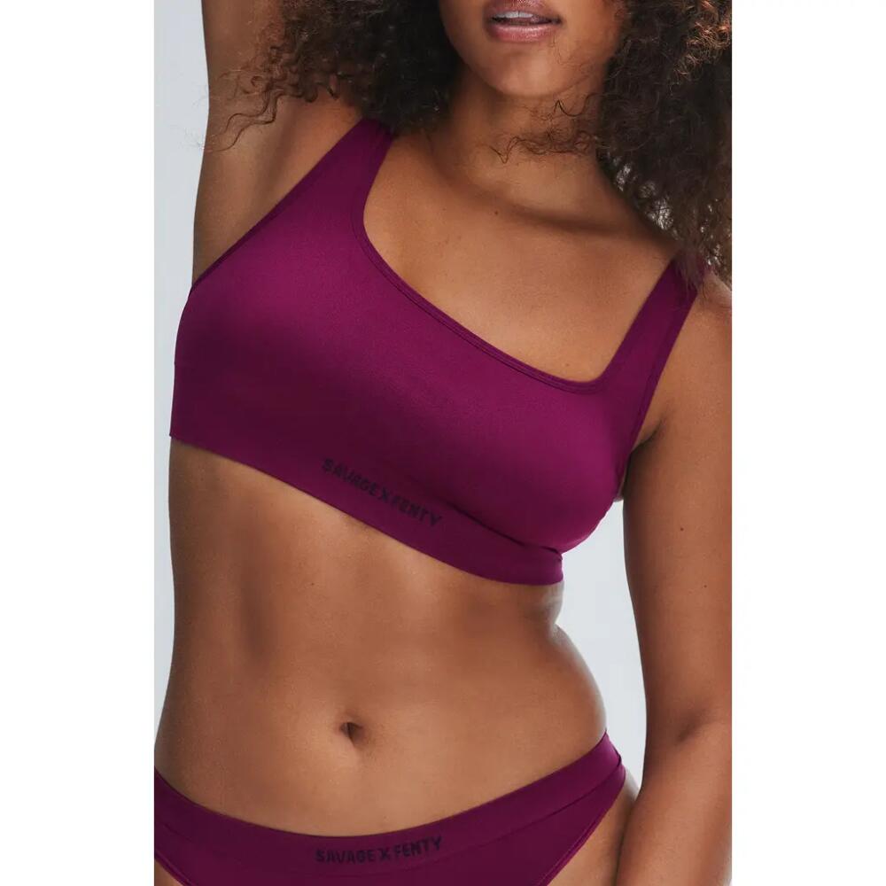 SAVAGE X FENTY Seamless Scoop Neck Bralette in Sugarplum Purple Cover