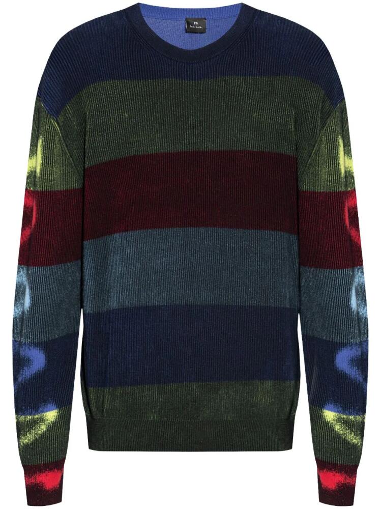 PS Paul Smith striped crew-neck jumper - Blue Cover