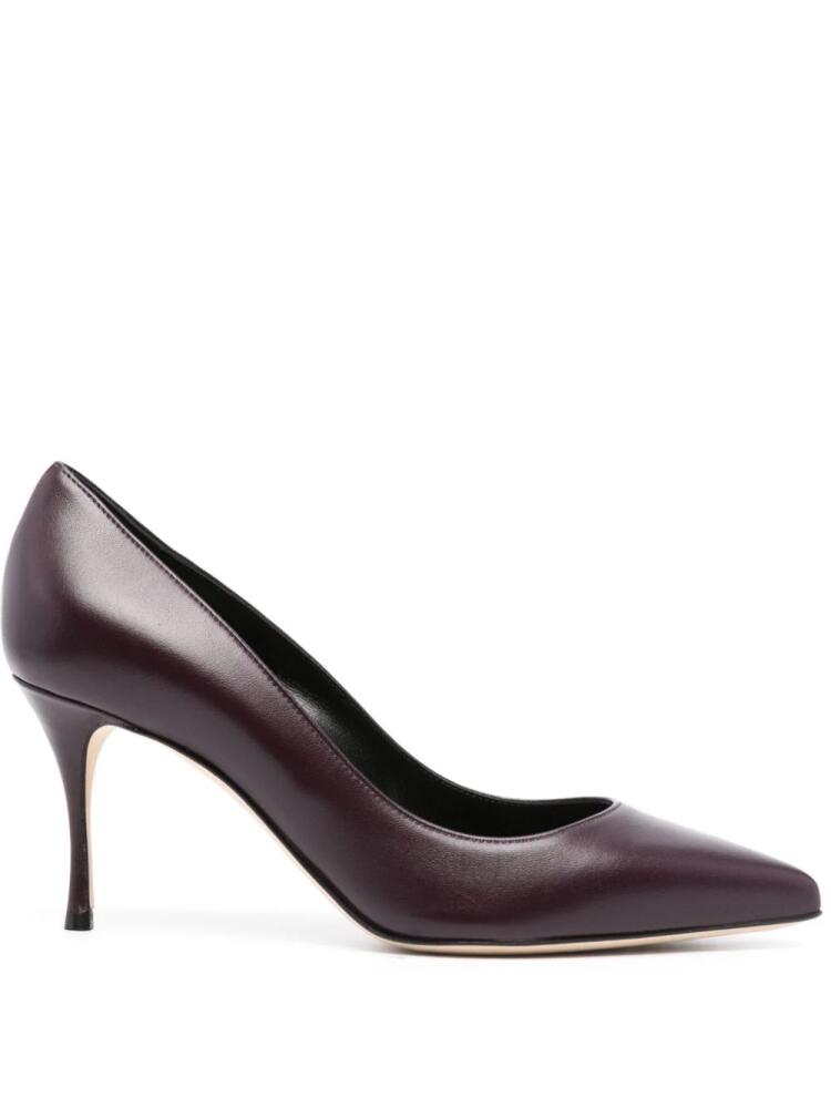 Sergio Rossi Godiva 80mm leather pumps - Purple Cover