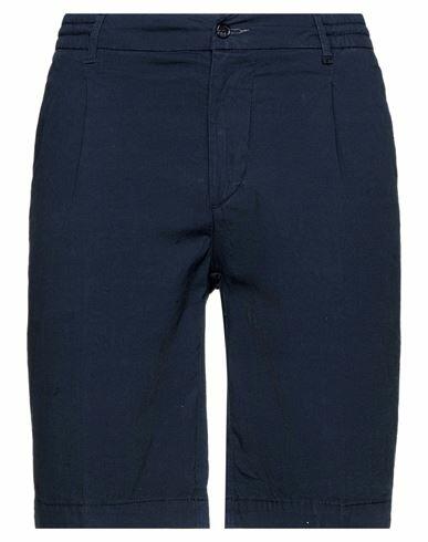 0/zero Construction Man Shorts & Bermuda Shorts Midnight blue Cotton, Elastane Cover