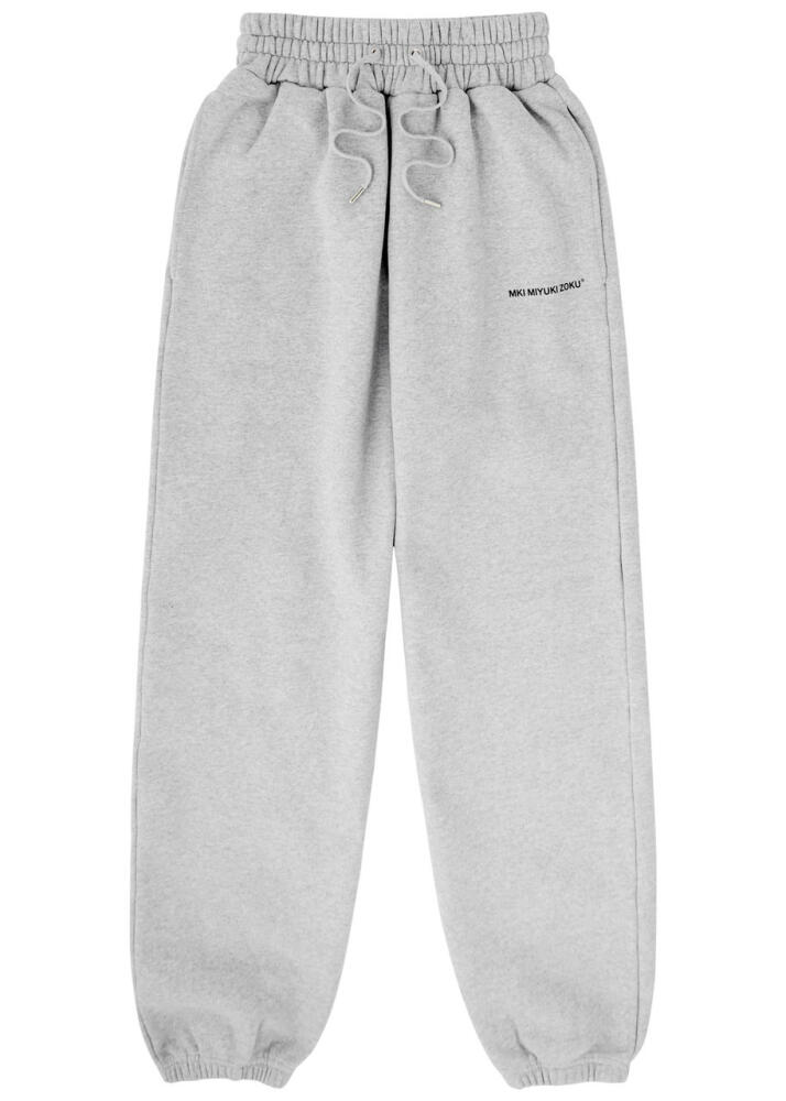 Mki Miyuki Zoku Logo-print Cotton-blend Sweatpants - Grey Cover