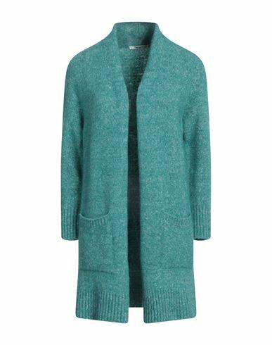 Kangra Woman Cardigan Turquoise Alpaca wool, Cotton, Polyamide, Merino Wool, Elastane Cover