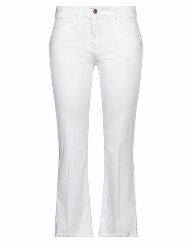 19.70 Nineteen Seventy Woman Pants Off white Cotton, Elastane Cover