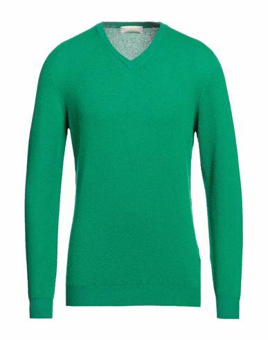 120% Lino Man Sweater Green Cashmere, Virgin Wool Cover