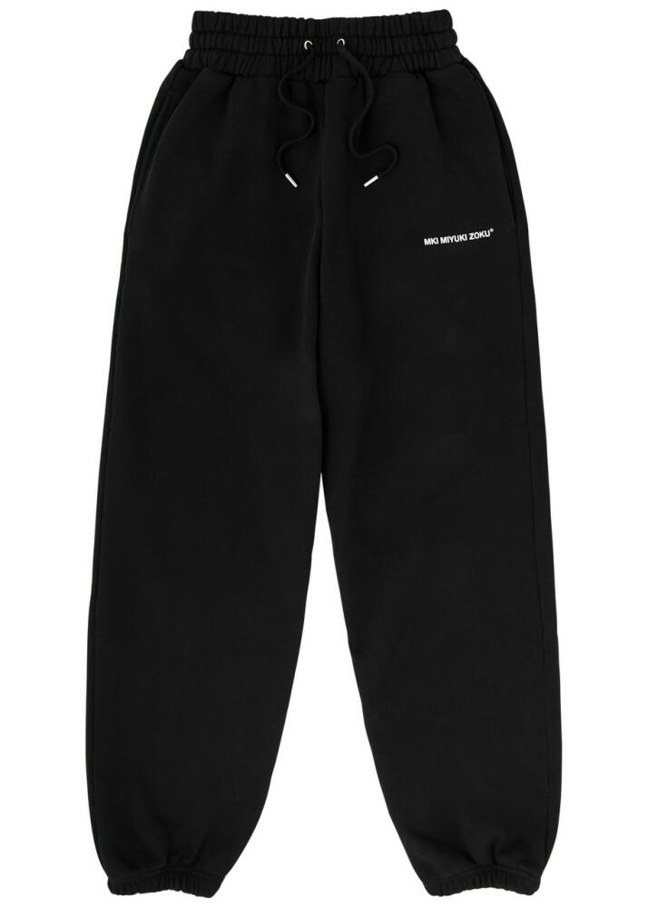 Mki Miyuki Zoku Logo-print Cotton-blend Sweatpants - Black Cover