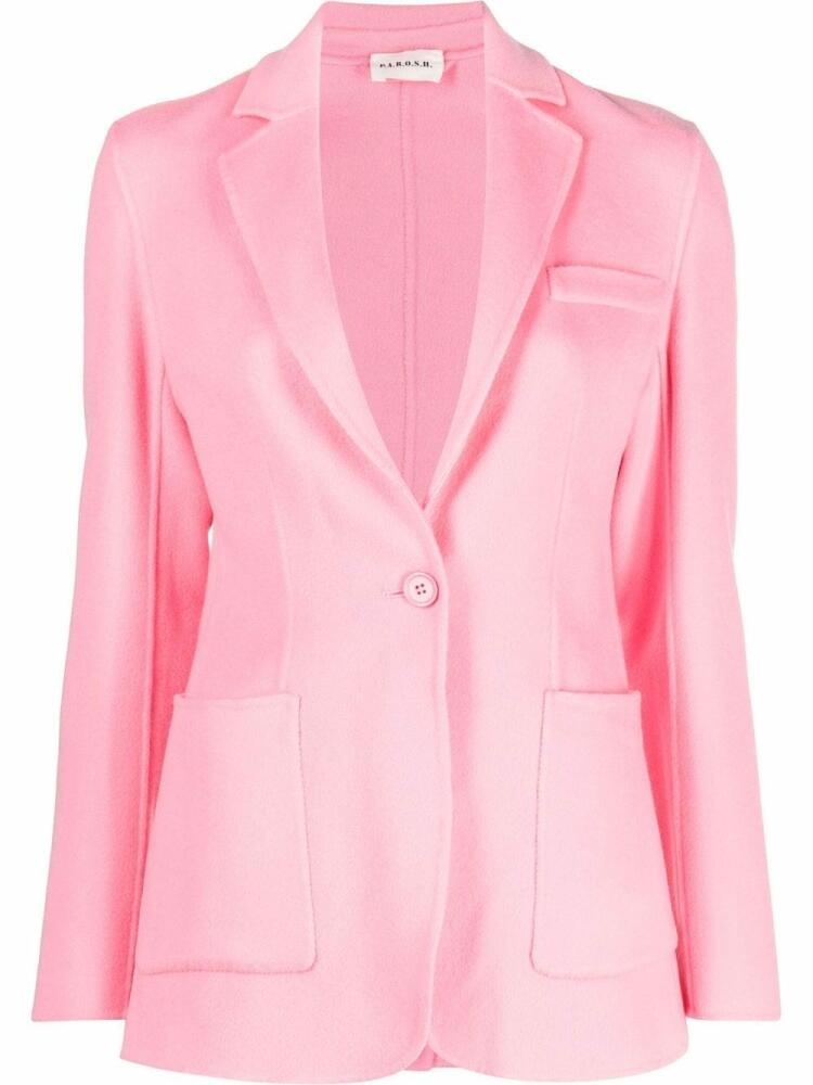 P.A.R.O.S.H. single-breasted tailored blazer - Pink Cover