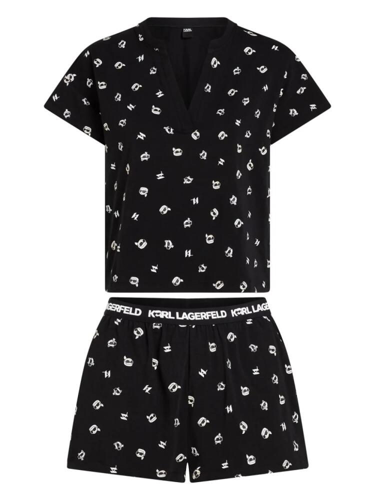 Karl Lagerfeld Ikon pajama shorts set - Black Cover