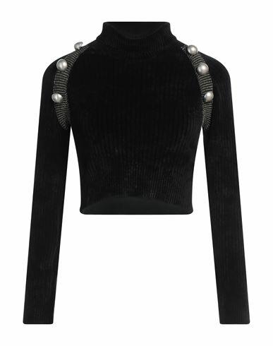 Eleonora Gottardi Woman Turtleneck Black Viscose, Polyamide, Elastane Cover